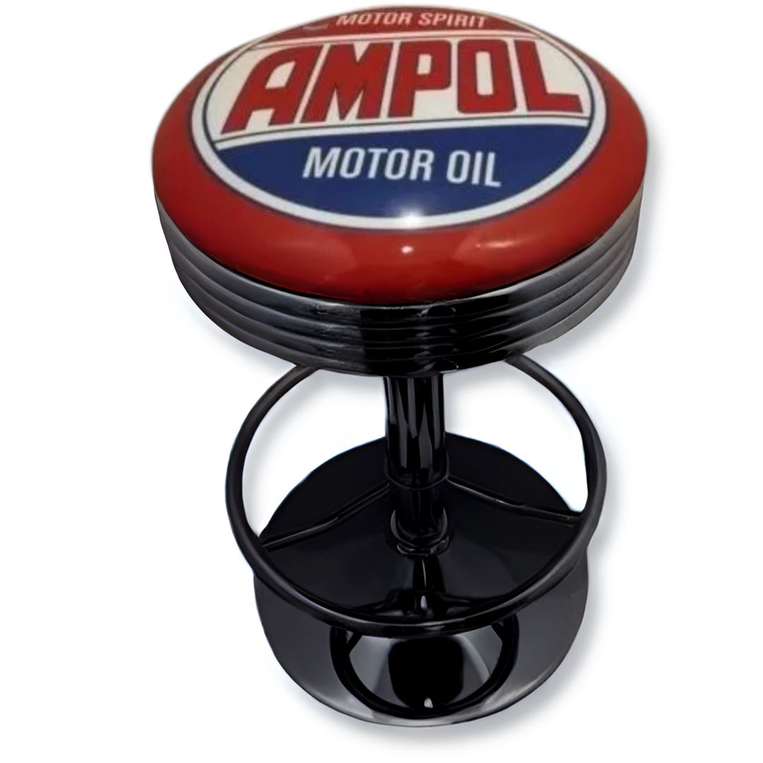 Ampol Premium Retro Bar Stool Retro Bar Stools Black 