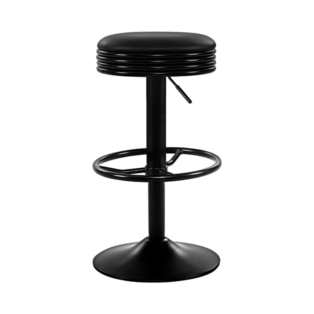 Army Black Table & Bar Stool Set Retro Bar Table Set 