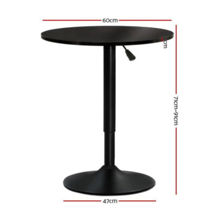 Army Black Table & Bar Stool Set Retro Bar Table Set 