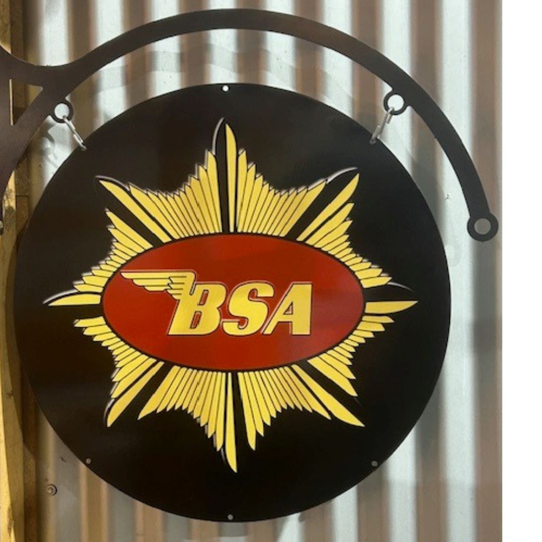 BSA Classic Sign Round Double Sided Metal Signs 