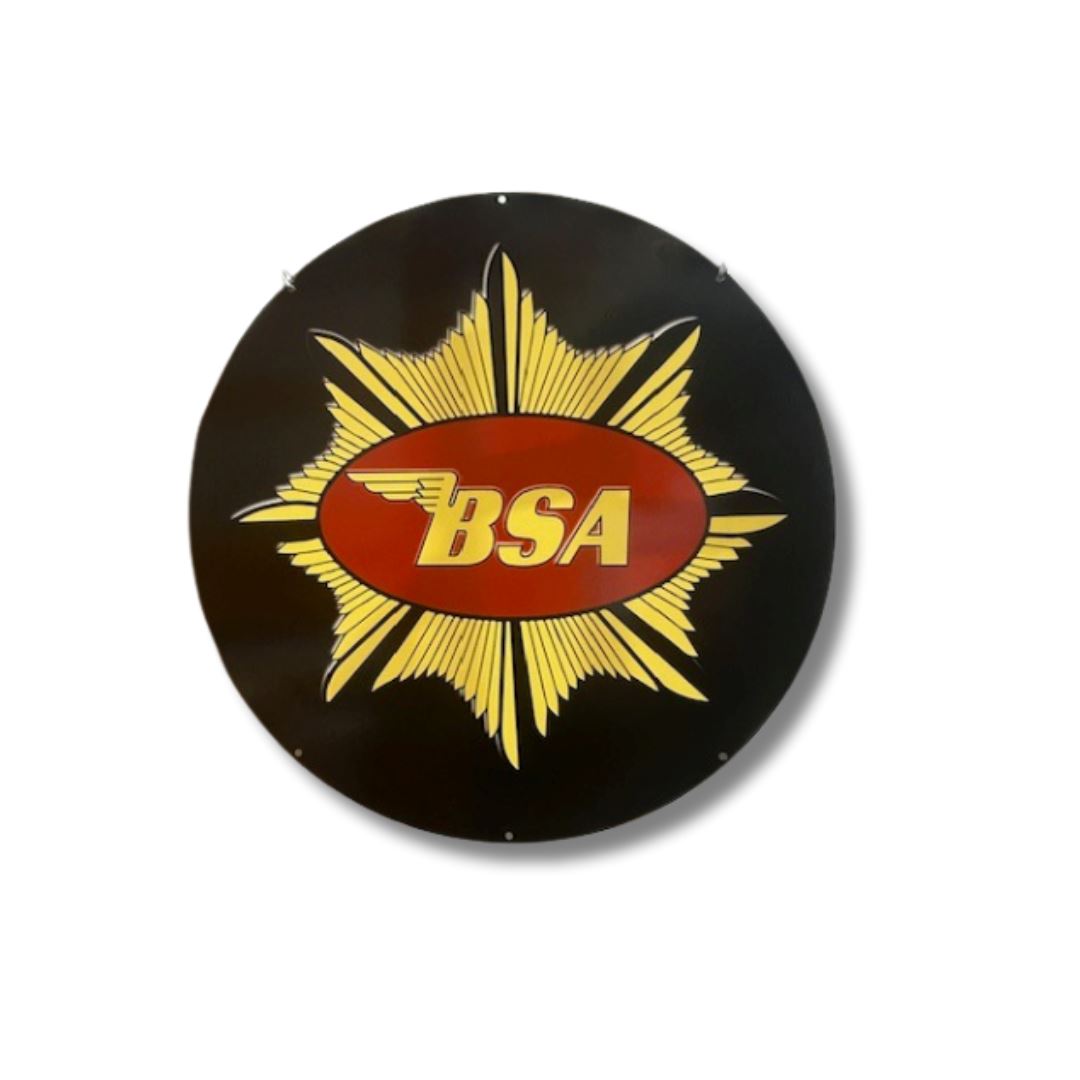 BSA Classic Sign Round Double Sided Metal Signs 