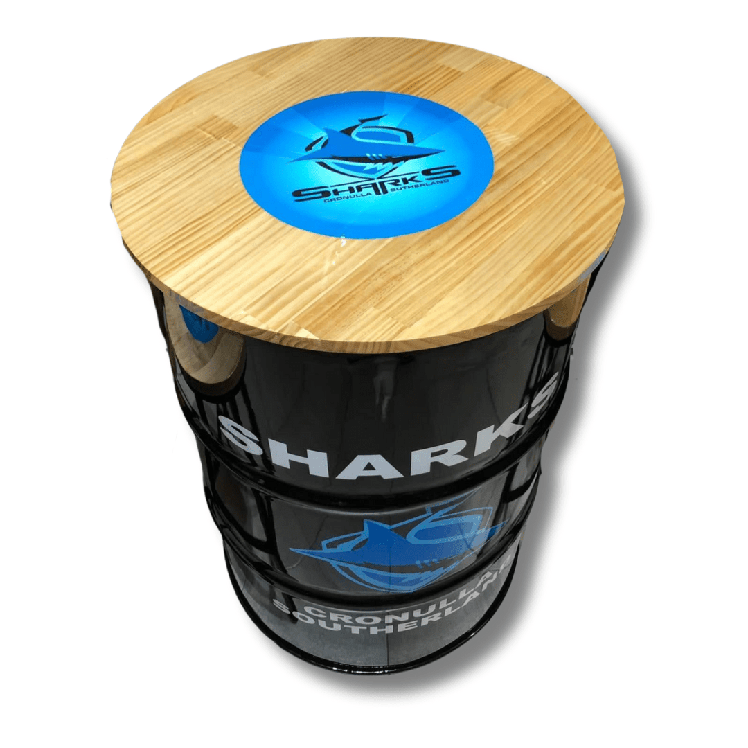 Cronulla Sharks Drum Table Drum Barrel 