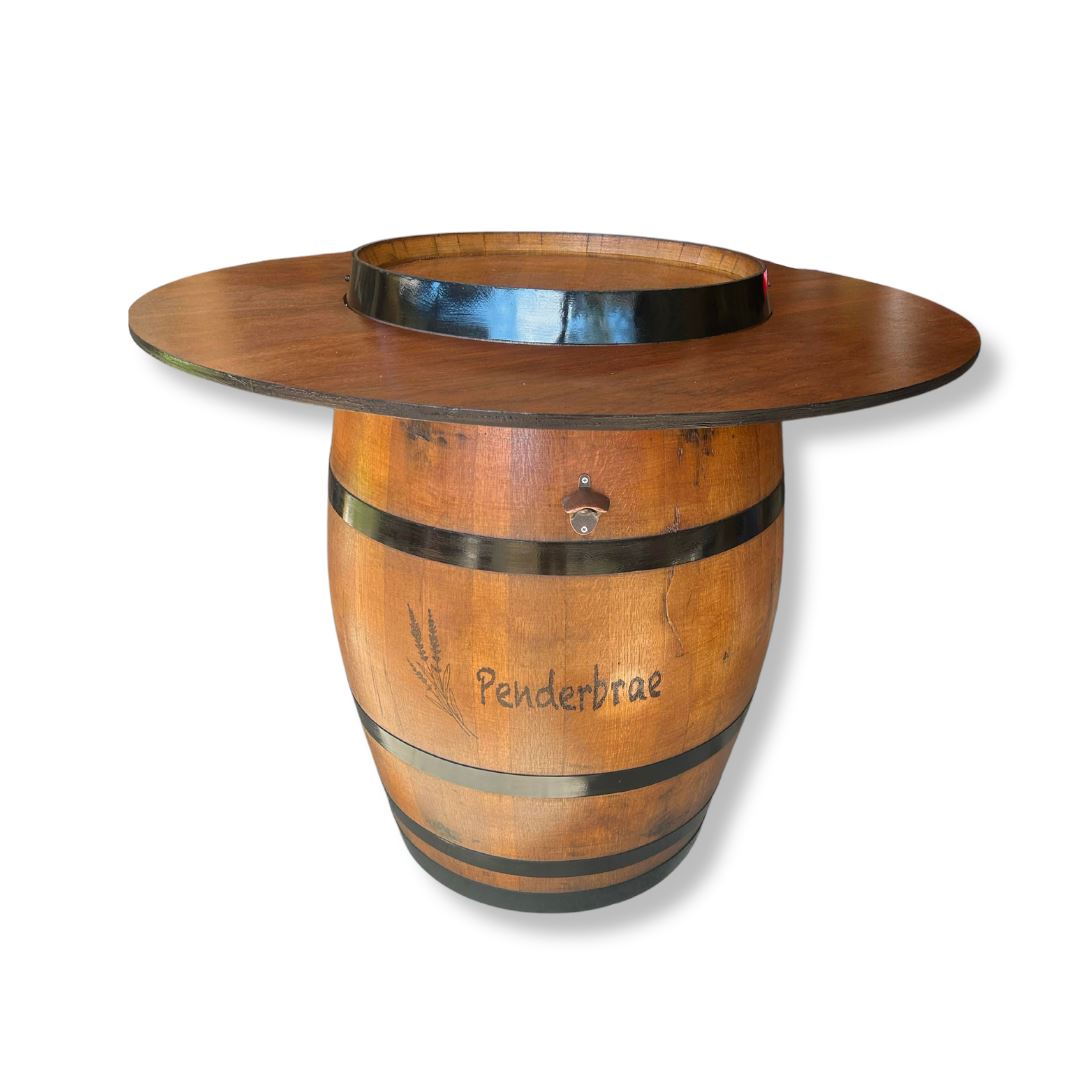 Custom Artwork Wine Barrel Table Wine Barrel Table 