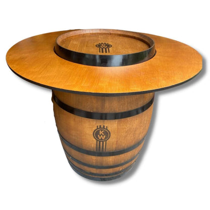 Custom Wine Barrel Wine Barrel No Insert With Table Top Black