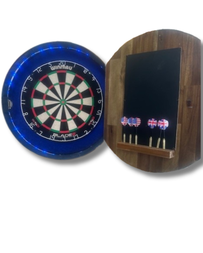 Barrel Head Dartboard Cabinet Custom Artwork