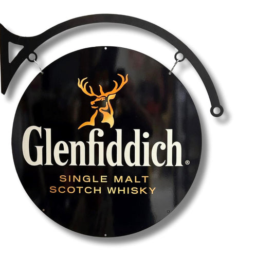 Glenfiddich Sign Round Double Sided Metal Signs 