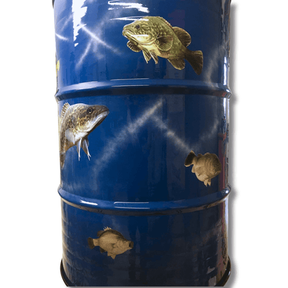 Gone Fishing Drum Table Drum Barrel 