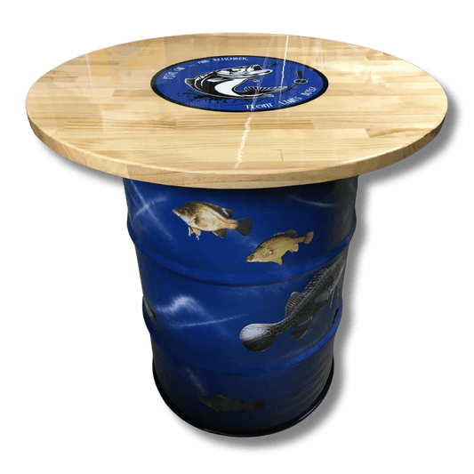 Gone Fishing Drum Table Drum Barrel 