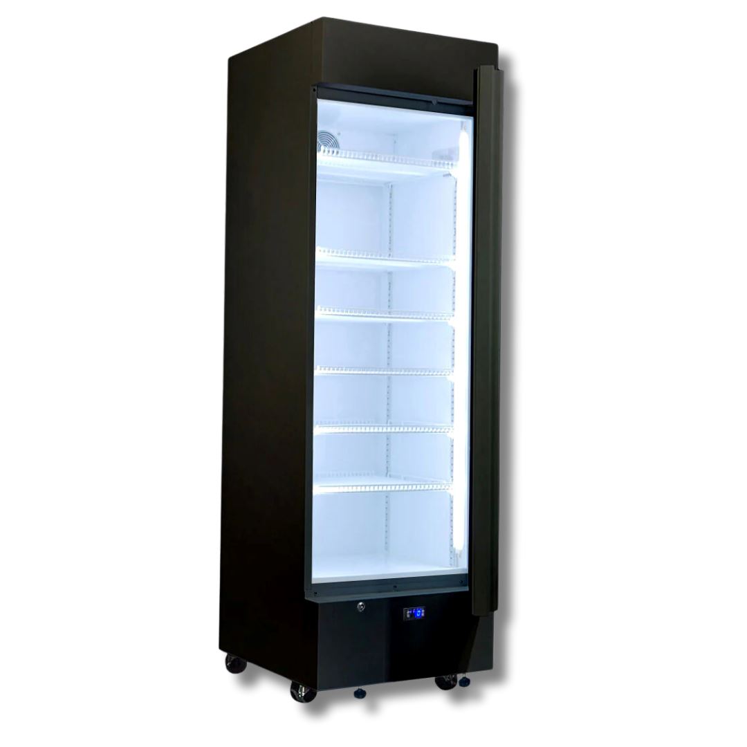 Great Northern Black Branded 370LT Upright Bar Fridge Refrigerators 