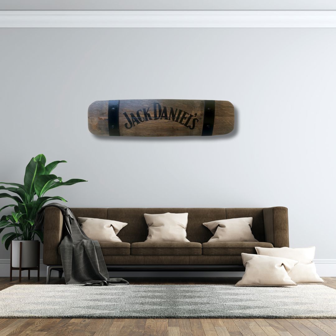 Jack Daniels Wine Barrel Stave Wall Sign Wine Barrel Clock 