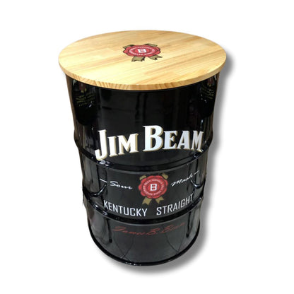 Jim Beam Devils Cut Drum Table Drum Barrel 600MM Pine Clear Coat 