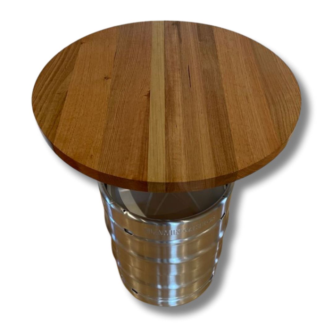 Keg Table Large Keg Furniture Sealed Wood 800mm ( best for sitting) 