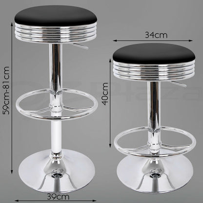 Kenworth Truck Chrome Table & Bar Stool Set Retro Bar Table Set 