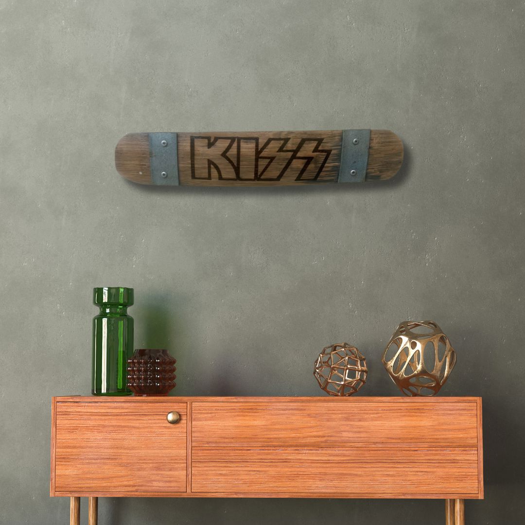 Kiss Wine Barrel Stave Wall Sign Wine Barrel Clock 