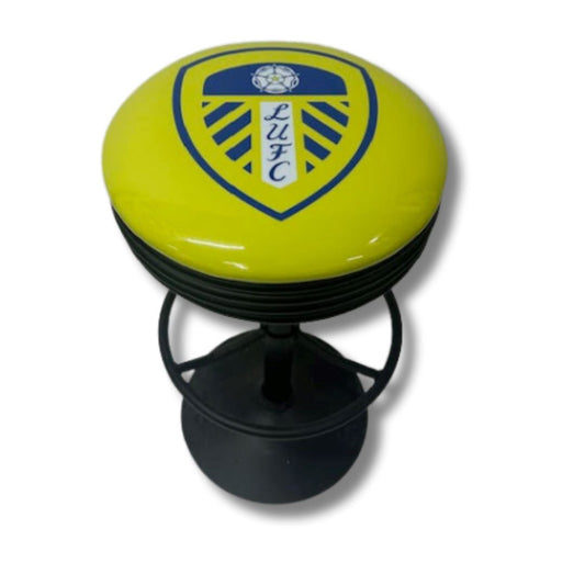 Leeds United Football Club Retro Bar Stool Retro Bar Stools Black 