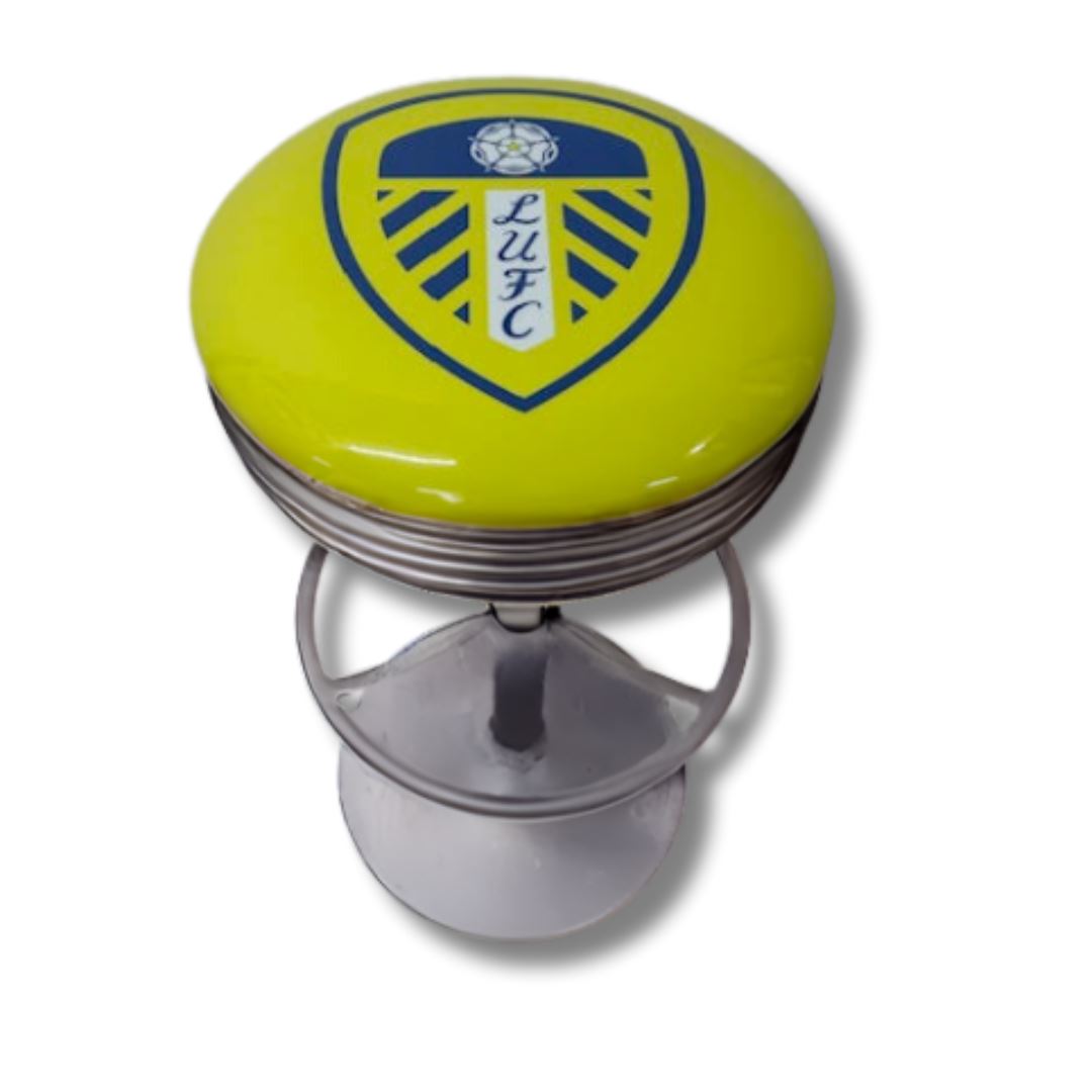 Leeds United Football Club Retro Bar Stool Retro Bar Stools Chrome 