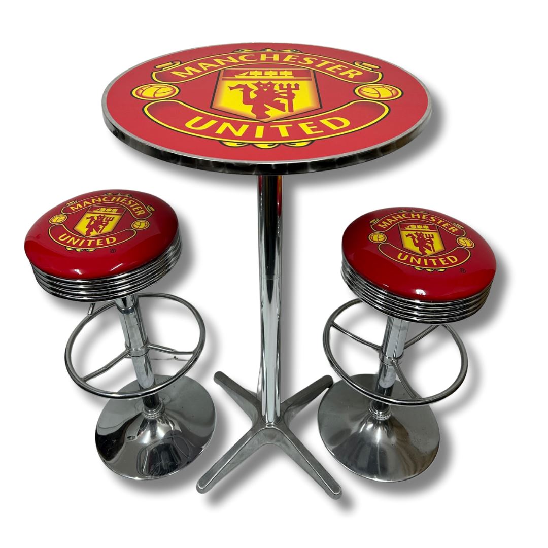 Man United Bar Table & Stool Set Retro Bar Table Set 