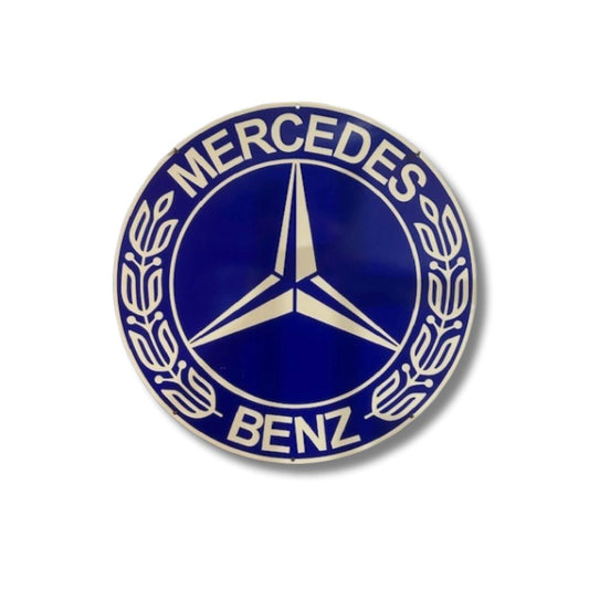 Mercedes Classic Sign Round Double Sided Metal Signs 