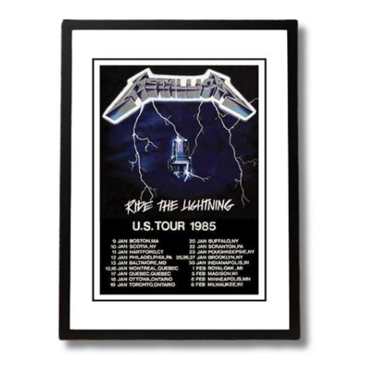 Metallica Framed Band Poster Poster A4 (29.7cm x 21cm) Ride The Lightning 