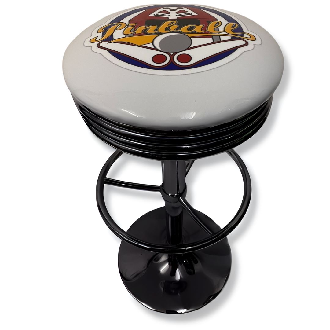 Pinball Flippers Retro Bar Stool Retro Bar Stools Black 