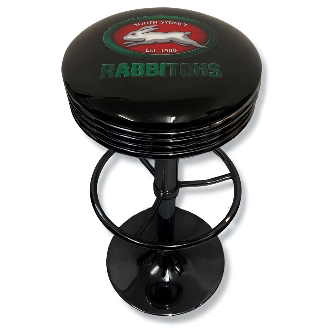 Rabbitohs Retro Bar Stool Retro Bar Stools Black 