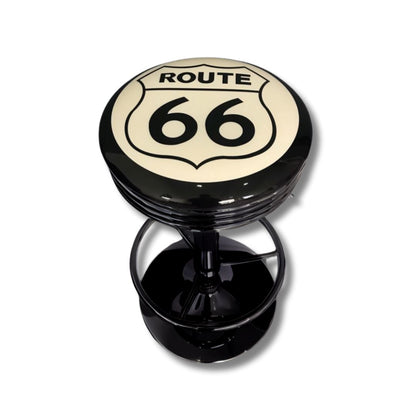 Route 66 Retro Bar Stool Retro Bar Stools Black 