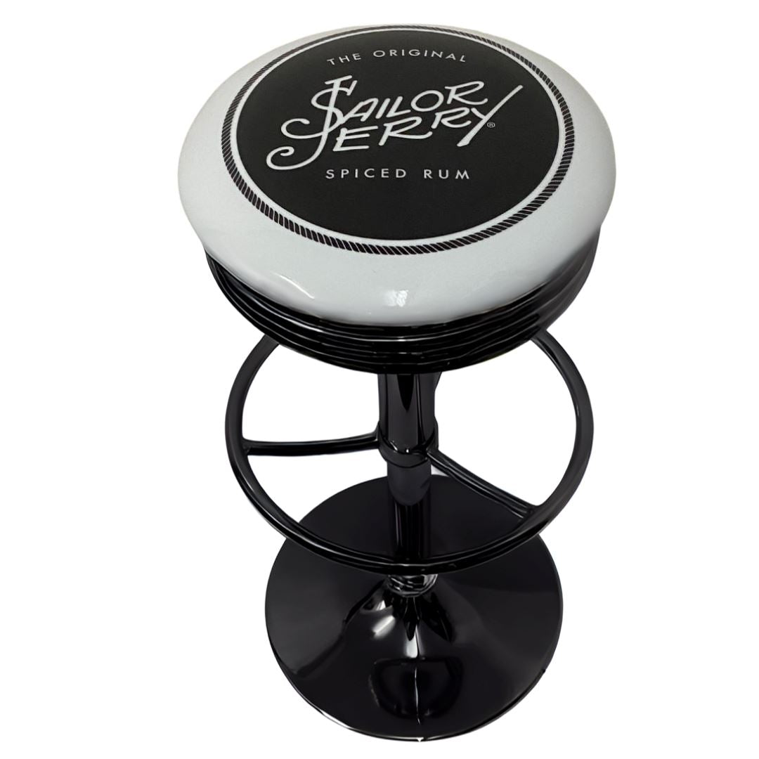 Sailor Jerry Retro Bar Stool Retro Bar Stools Black 