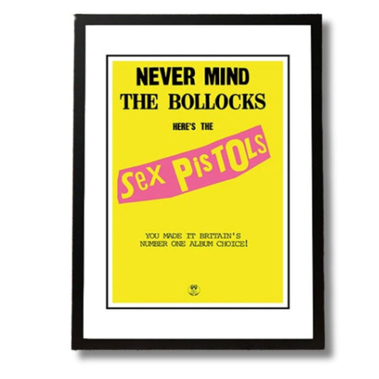 Sex Pistols Framed Band Poster Poster A4 (29.7cm x 21cm) Never Mind The Bollocks 