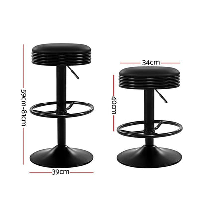 Sharks Black Table & Bar Stool Set Retro Bar Table Set 