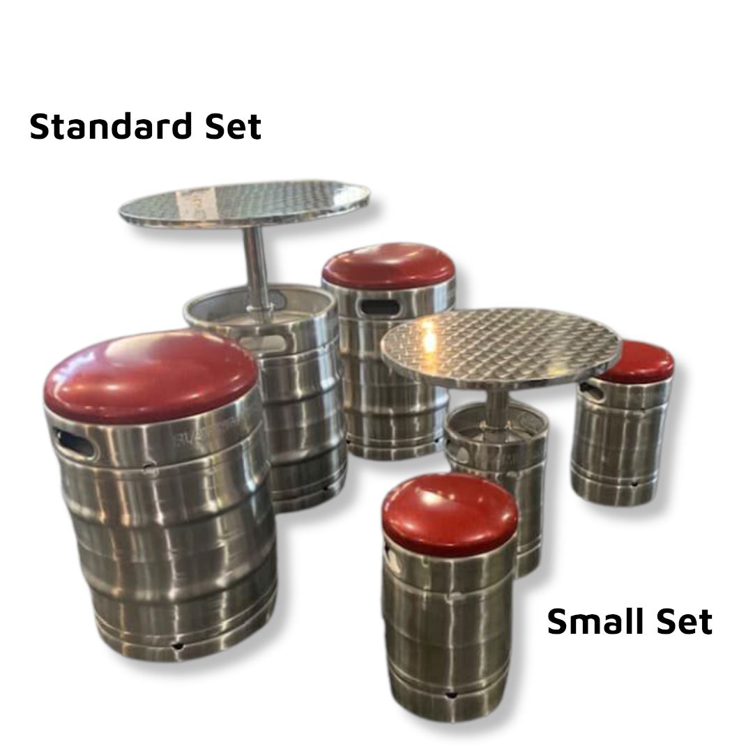 Small Keg Stool & Table Set Keg Furniture 