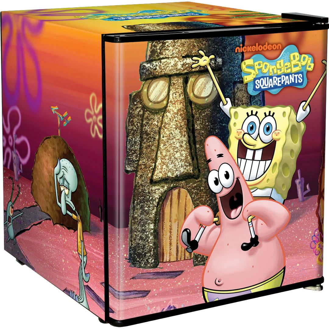 Sponge Bob Square Pants Mini Bar Fridge 46 LT Refrigerators Sponge Bob & Easter island head 1 Year Full Replacement - Included 