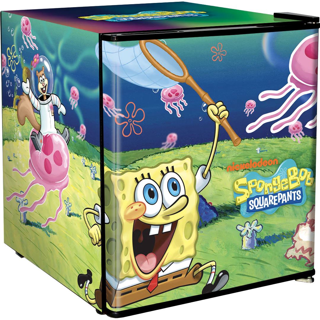 Sponge Bob Square Pants Mini Bar Fridge 46 LT Refrigerators Sponge Bob Jelly catching 1 Year Full Replacement - Included 