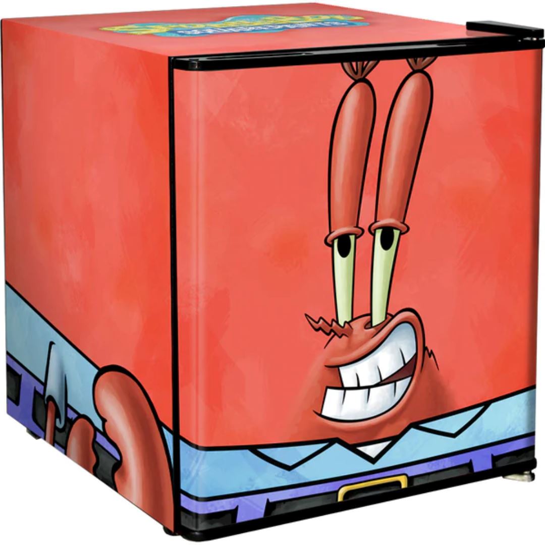 Sponge Bob Square Pants Mini Bar Fridge 46 LT Refrigerators Sponge Bob Mr Krabs 1 Year Full Replacement - Included 