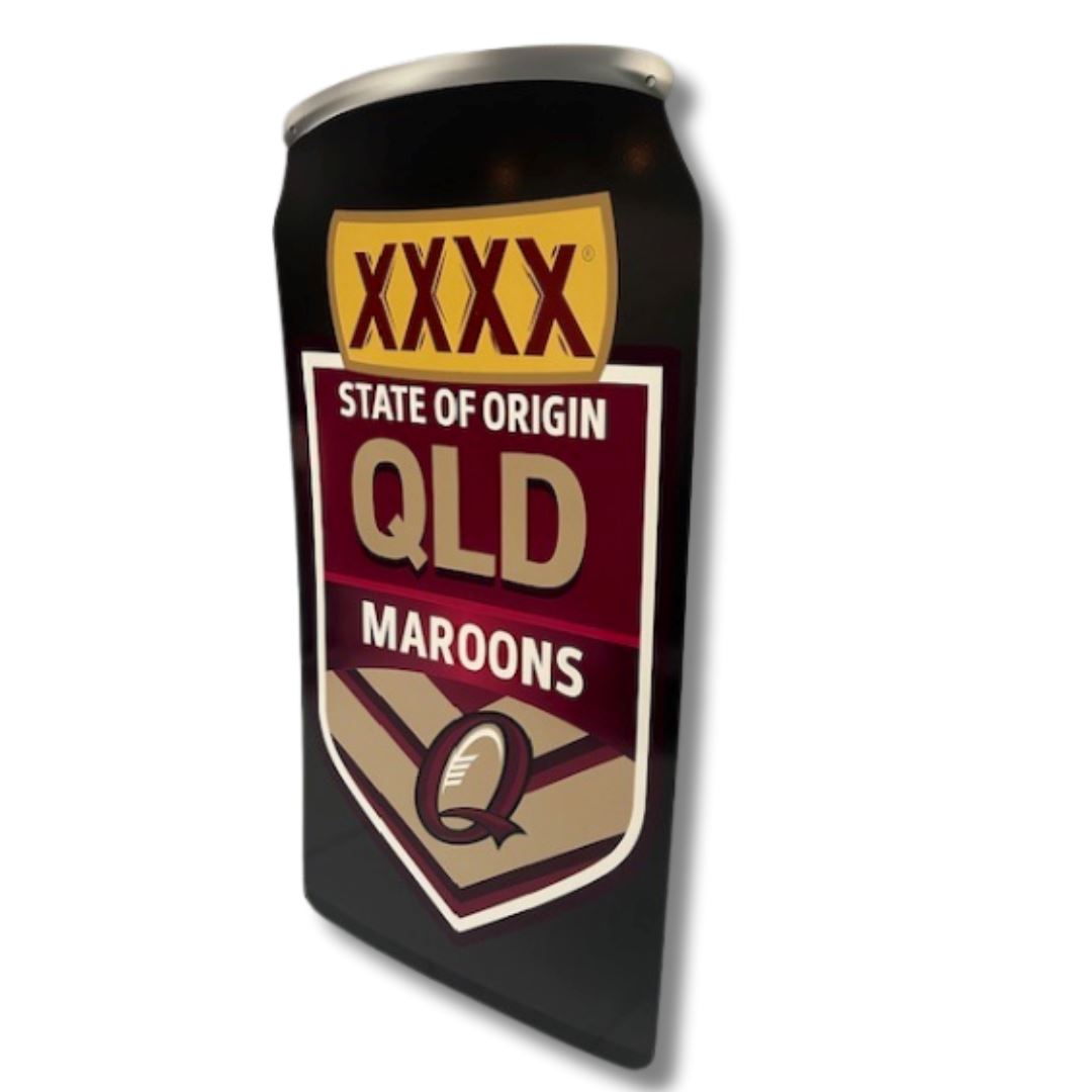 State of Origin 3D Beer Can Sign Metal Signs Queensland 