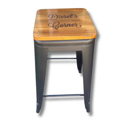 Custom Wood top stool