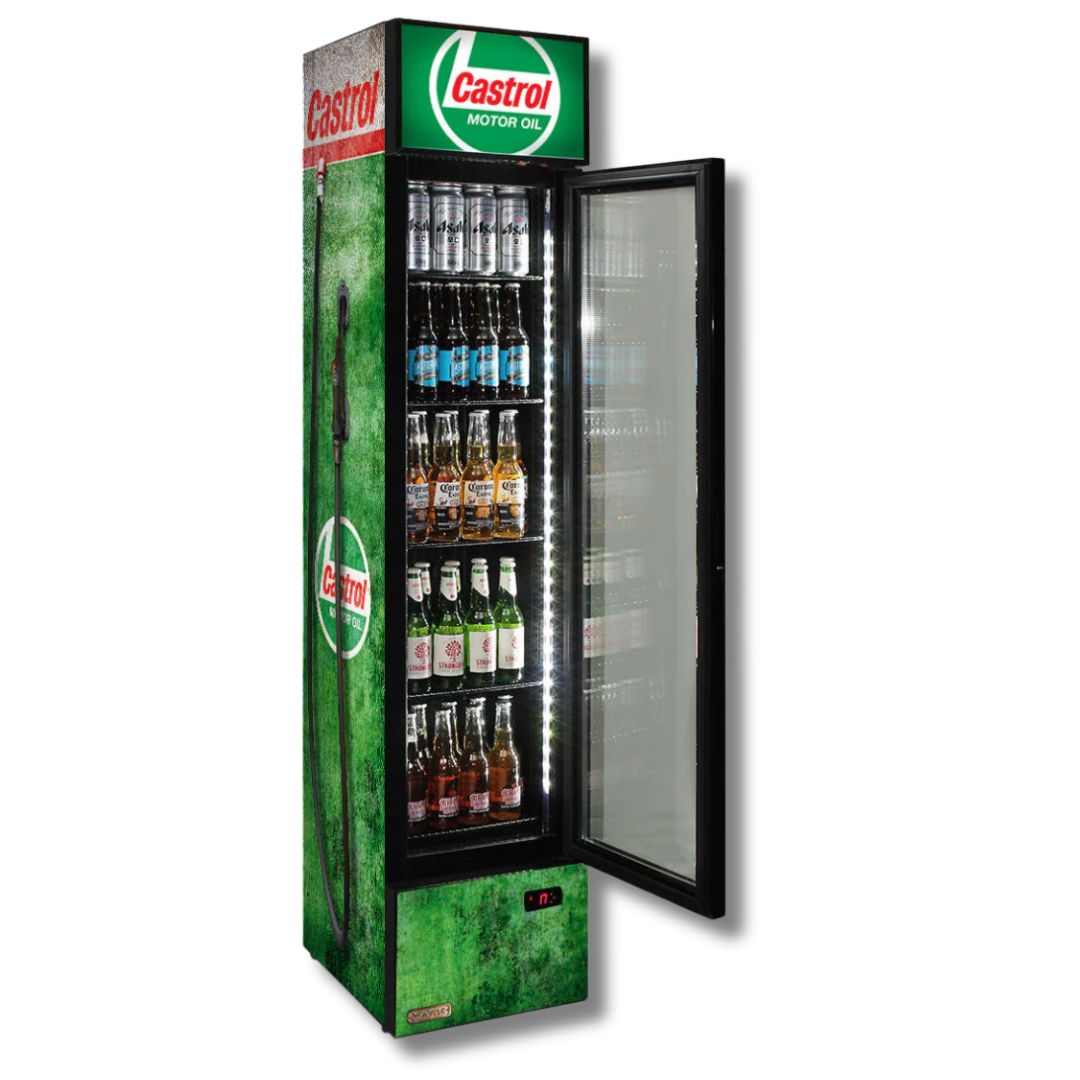 Castrol Branded 160LT Upright Bar Fridge Refrigerators 