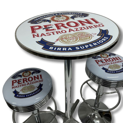 Peroni Bar Table & Stool Set Retro Bar Table Set 
