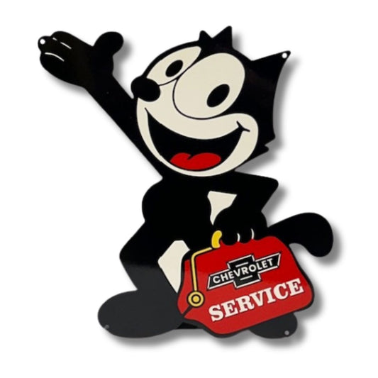 Felix With Chevy Bag Wall Sign Metal Signs 