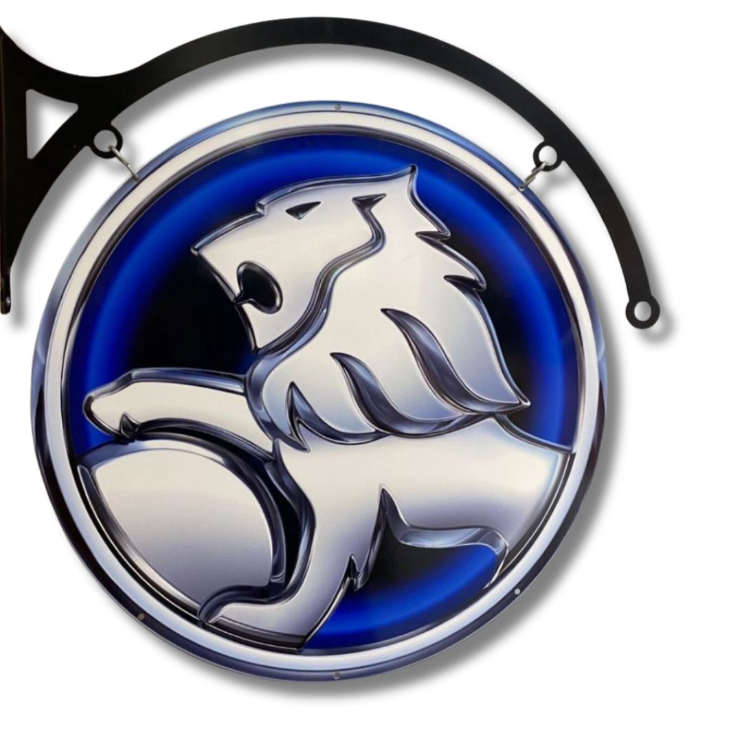 Holden Blue Sign Double Sided Round Metal Signs 