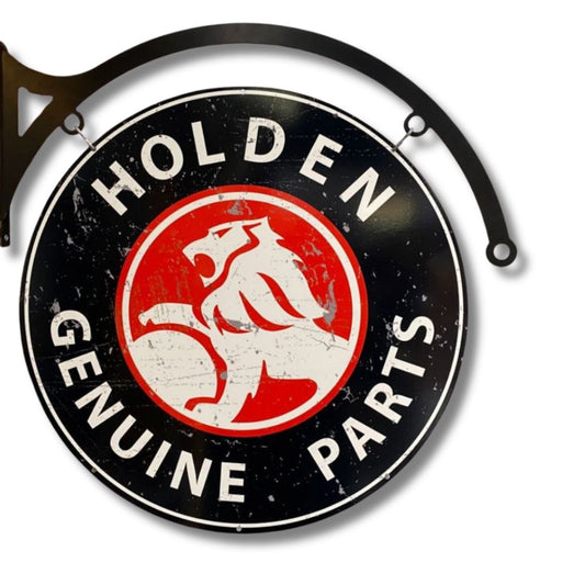 Holden Genuine Parts Sign Double Sided Round Metal Signs 