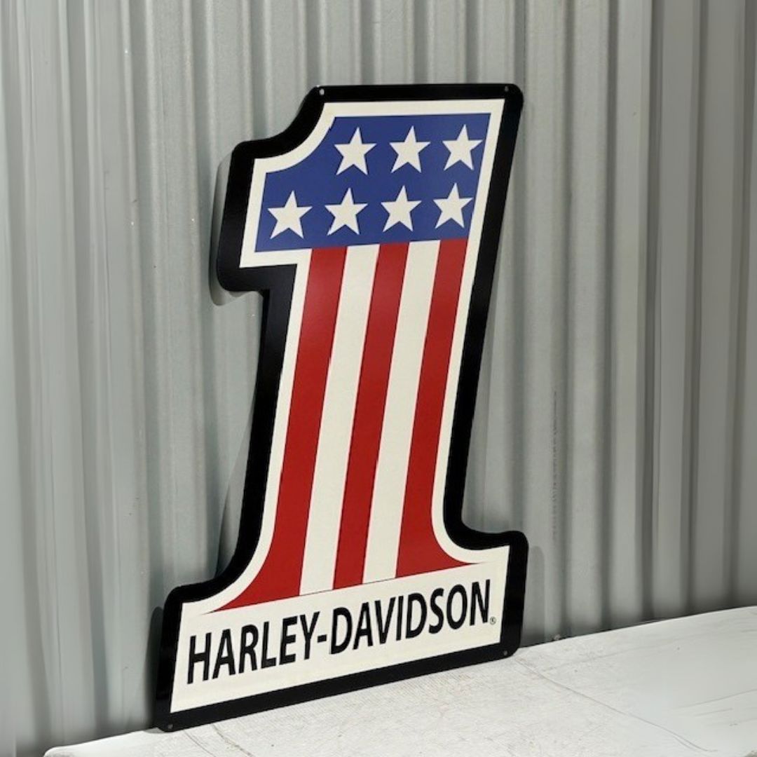 Harley 1 Flag Wall Sign Metal Signs 