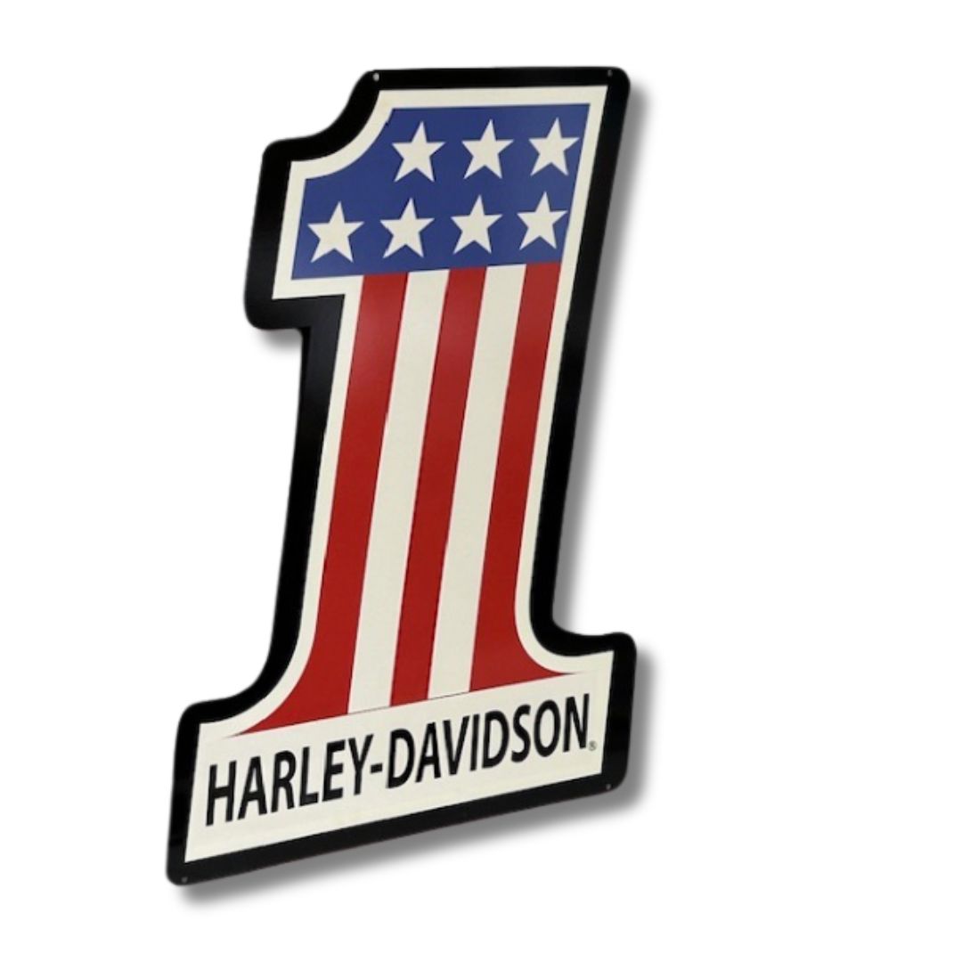 Harley 1 Flag Wall Sign Metal Signs 