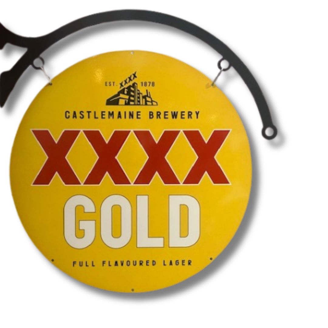 XXXX Gold Retro Classic Sign Round Double Sided Metal Signs 