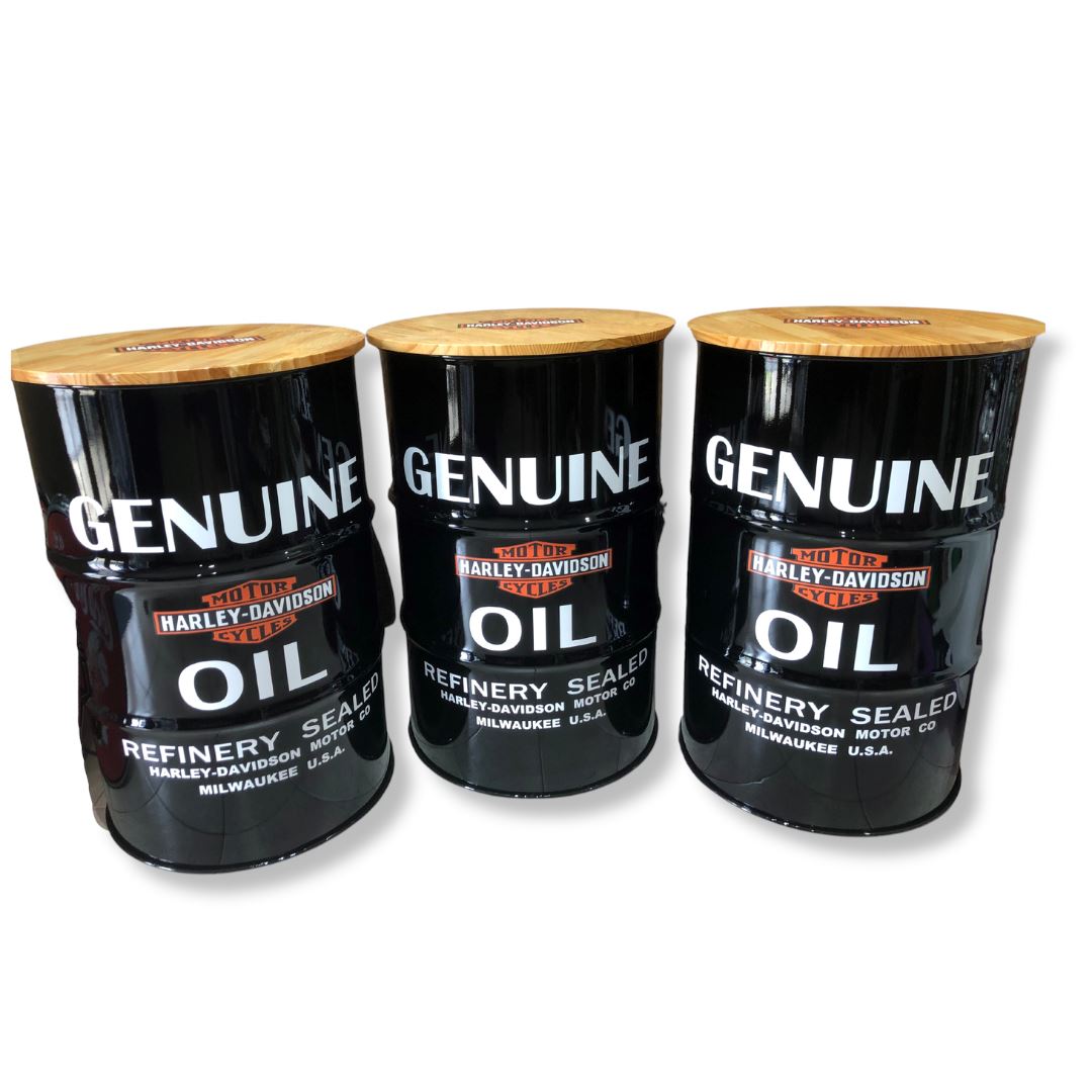 Harley Drum Table Black Genuine Oil Drum Barrel 