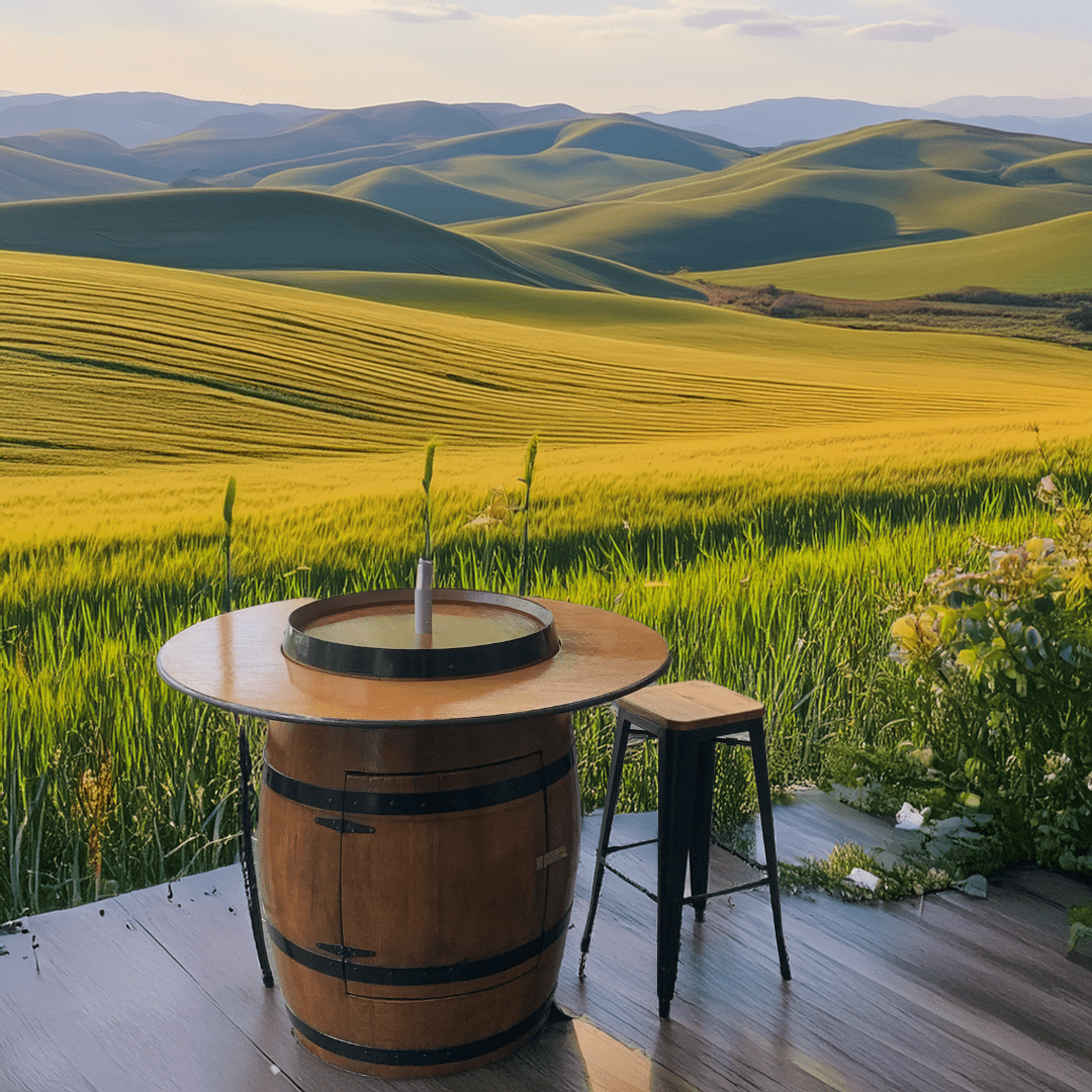 Umbrella Wine Barrel Table Wine Barrel 