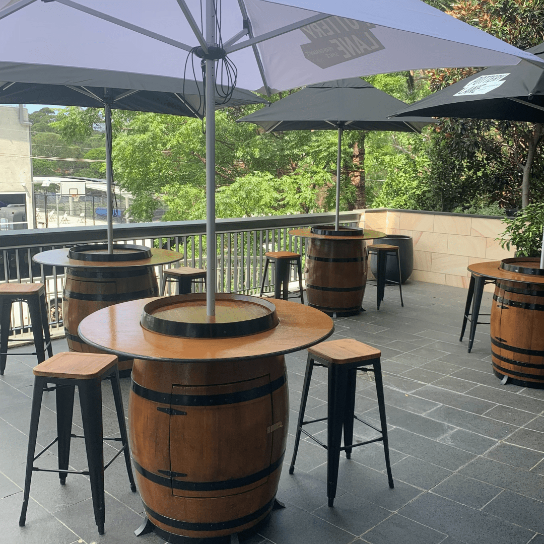 Umbrella Wine Barrel Table Wine Barrel 