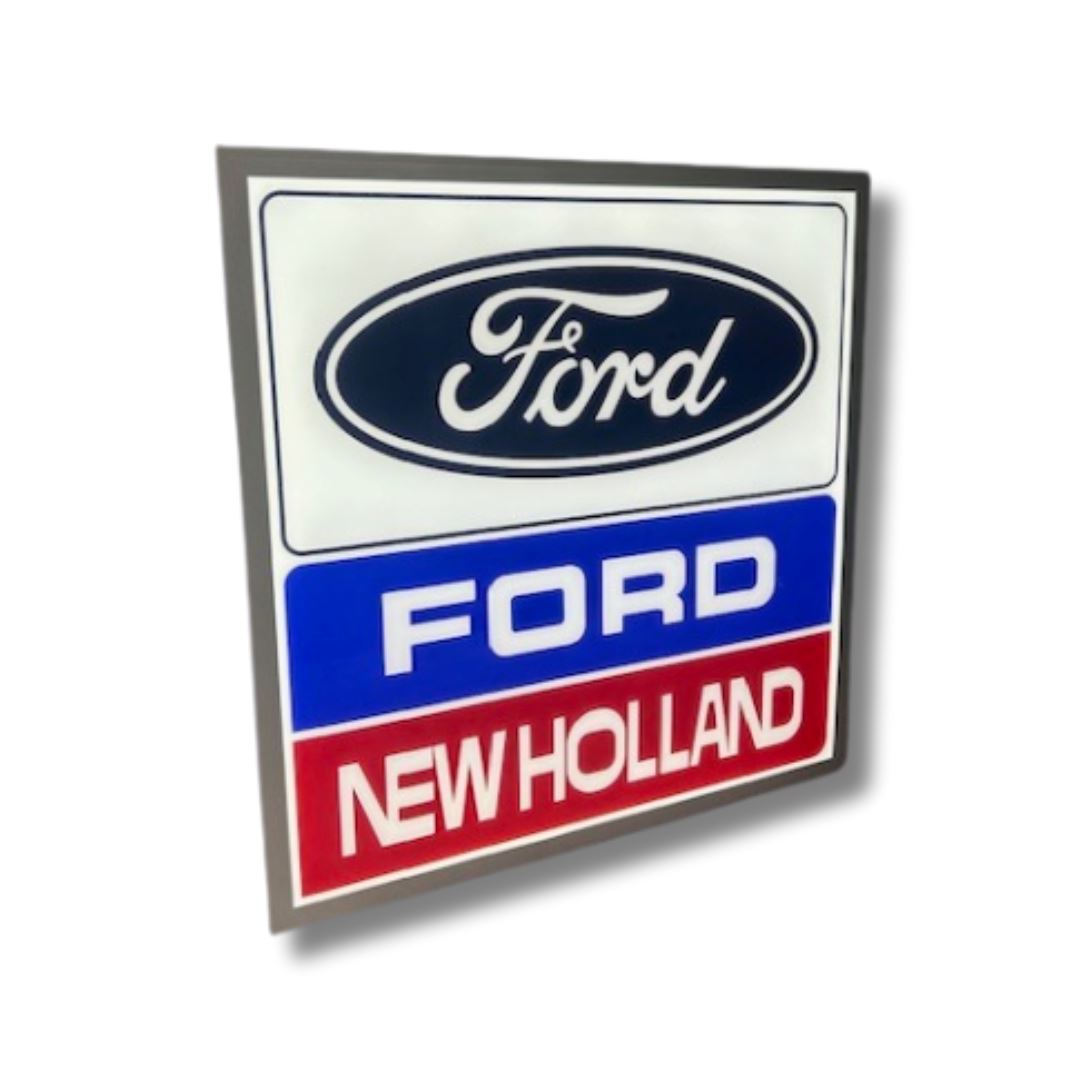 Light Up Ford New Holland Sign 600 x 600MM Light Up Signs 