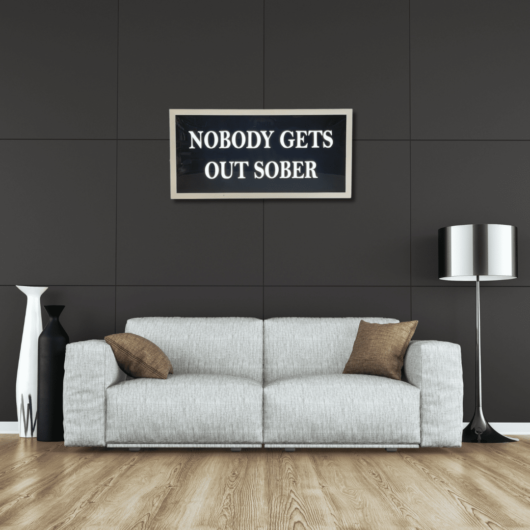Sober Light up Sign 600 x 300MM Light Up Signs 