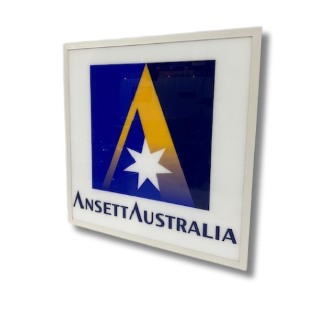 Light Up Airline Sign 600 x 600MM Light Up Signs Ansett Australia 