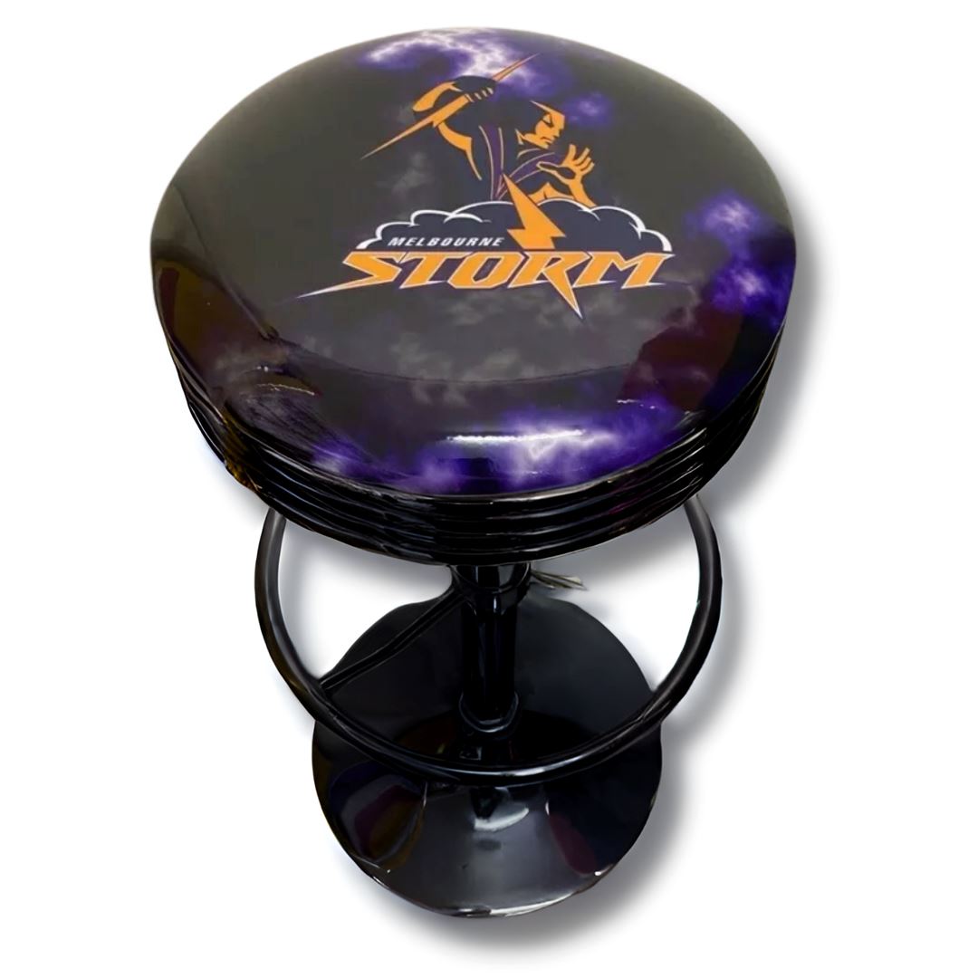 Melbourne Storm Retro Bar Stool Retro Bar Stools Black 
